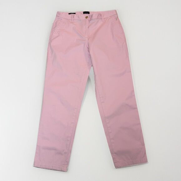 Talbots Pants Womens 8 Primrose Pink Relaxed Chino Tapered Leg Stretch Pockets - Picture 1 of 9